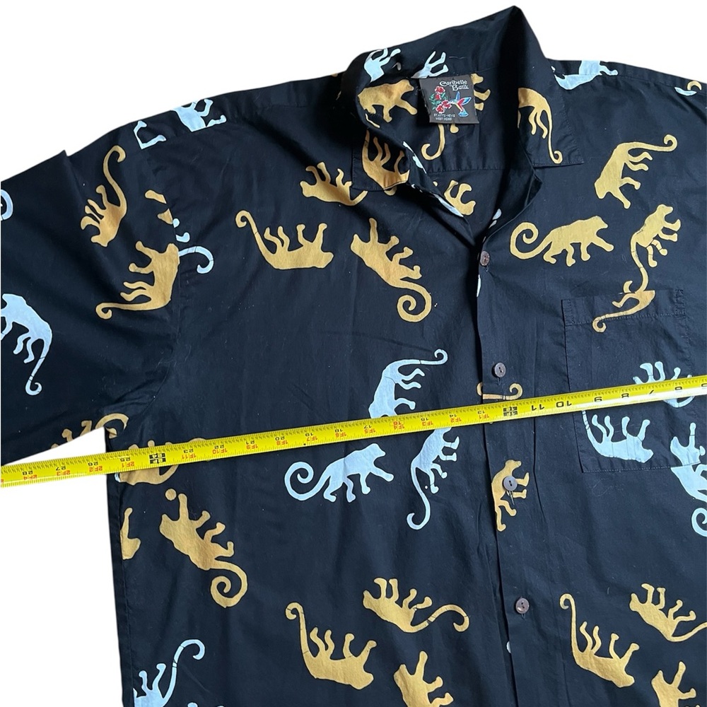 VTG Caribelle Batik
Men's Shirt - Rare
Lizard Gecko Print - Black/Gold/Blue - - Picture 4 of 8